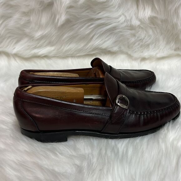 Allen Edmonds Walden Oxblood Leather Slip On Loafer Shoes Men\'s Size‎ 10 B26